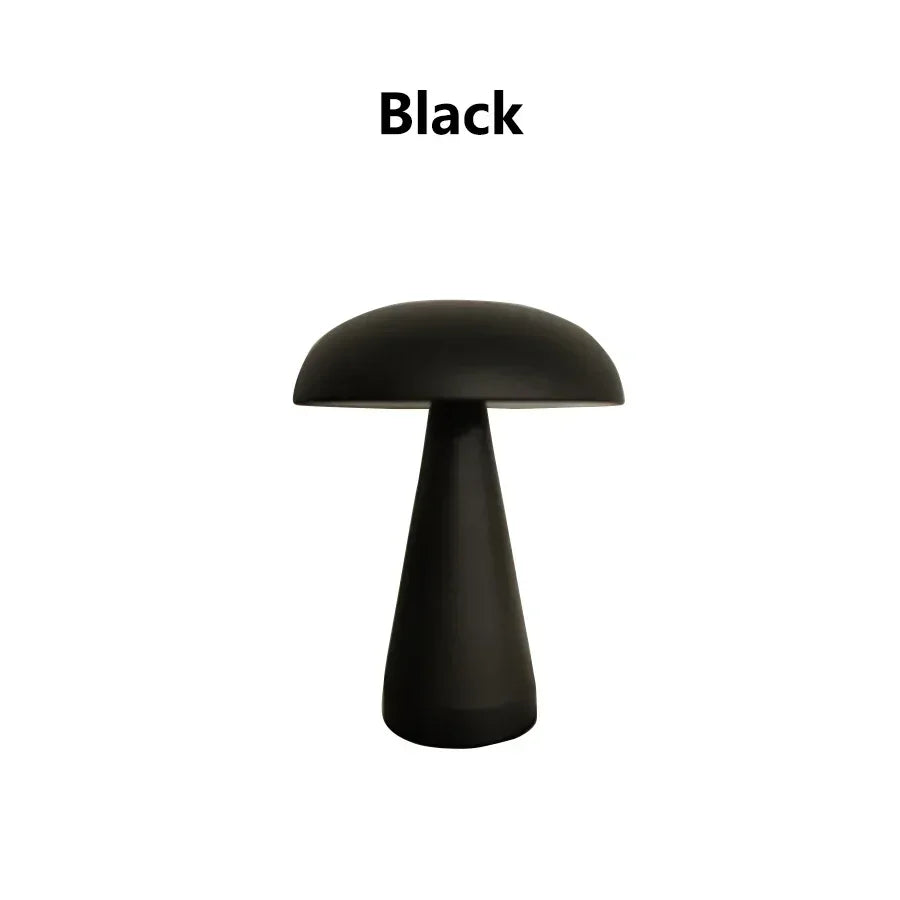 Retro Mushroom LED Table Lamp Touch Sensor Bedside Lamp Rechargeable Reading Lights For Bedroom Restaurant Bar Decor Lighting